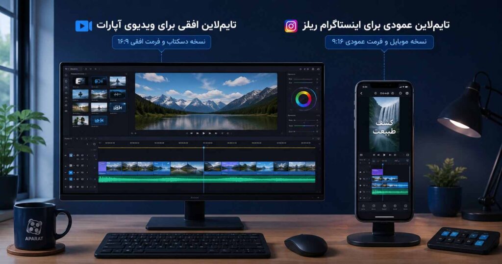مقایسه تدوین ویدیو اینستاگرام و آپارات